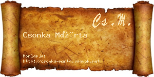 Csonka Márta névjegykártya
